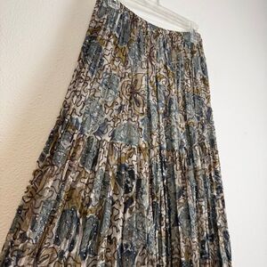 Double D Ranch Silk Beaded Sheer Maxi Skirt Size Medium